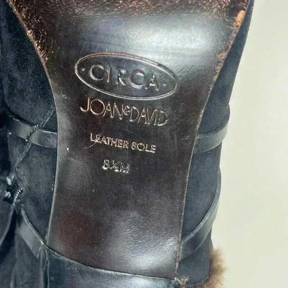 Circa Joan & David Dulcinea Black Suede Mid Calf Boot Women’s Size 8.5 Medium - Picture 8 of 16